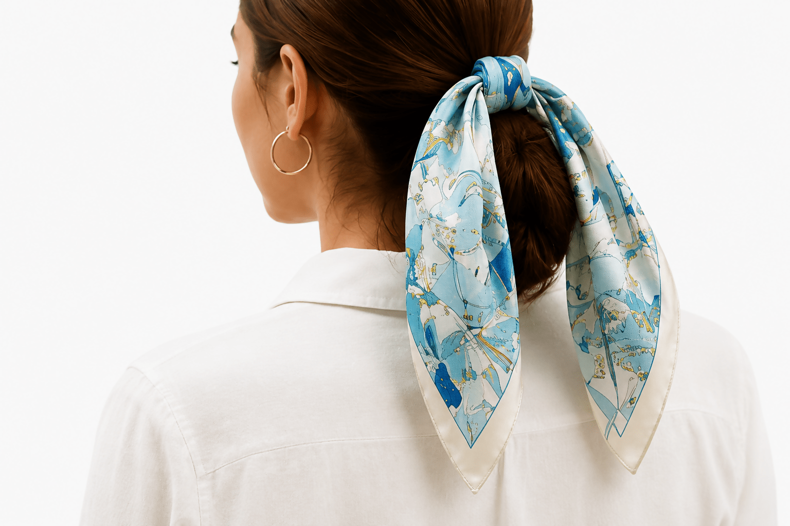 Women's Silky, Satin Twill Scarf Collection – Fashion Accessories in a Colorful 2-Piece Set - Wear Sierra
