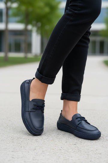 Women's Slip on Leather Shoes, Buttery Soft Calfskin Loafers (Stella Style) - Wear Sierra