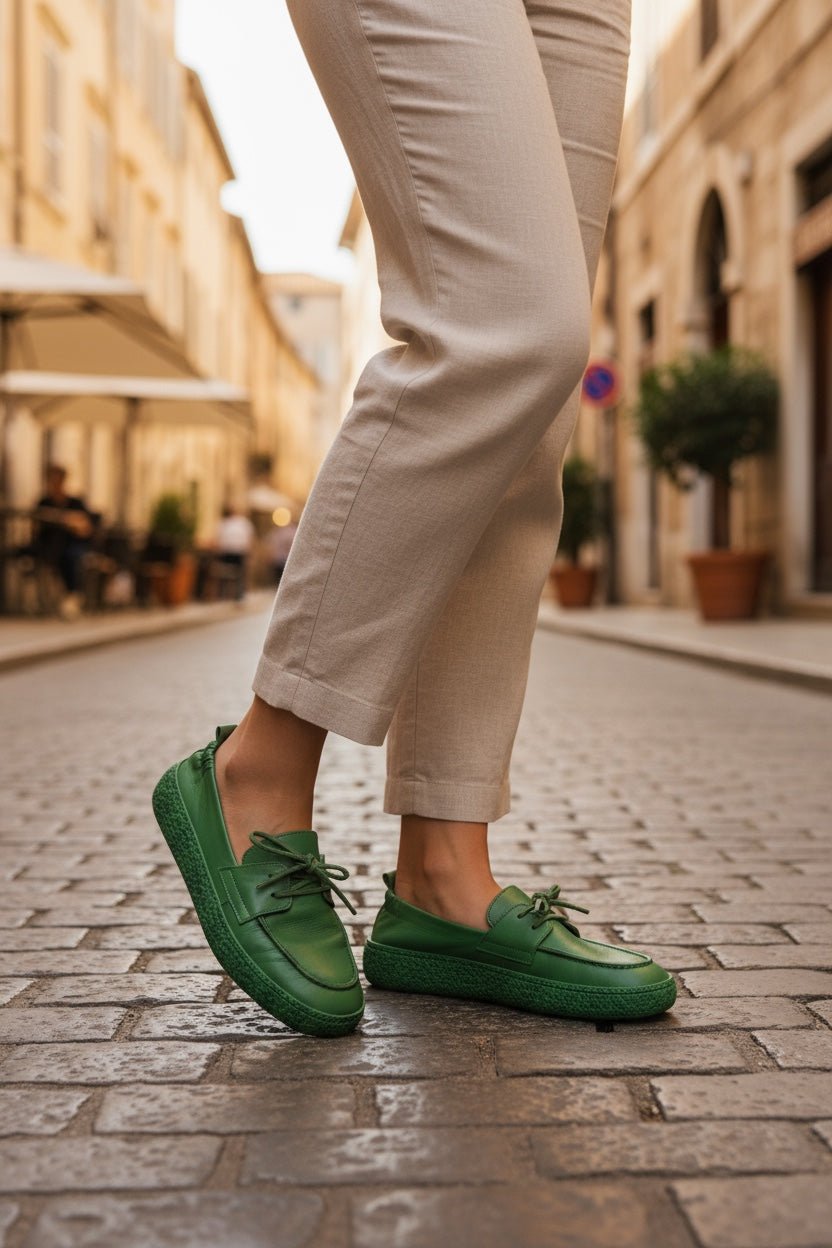 Women's Slip on Leather Shoes, Buttery Soft Calfskin Loafers (Stella Style) - Wear Sierra