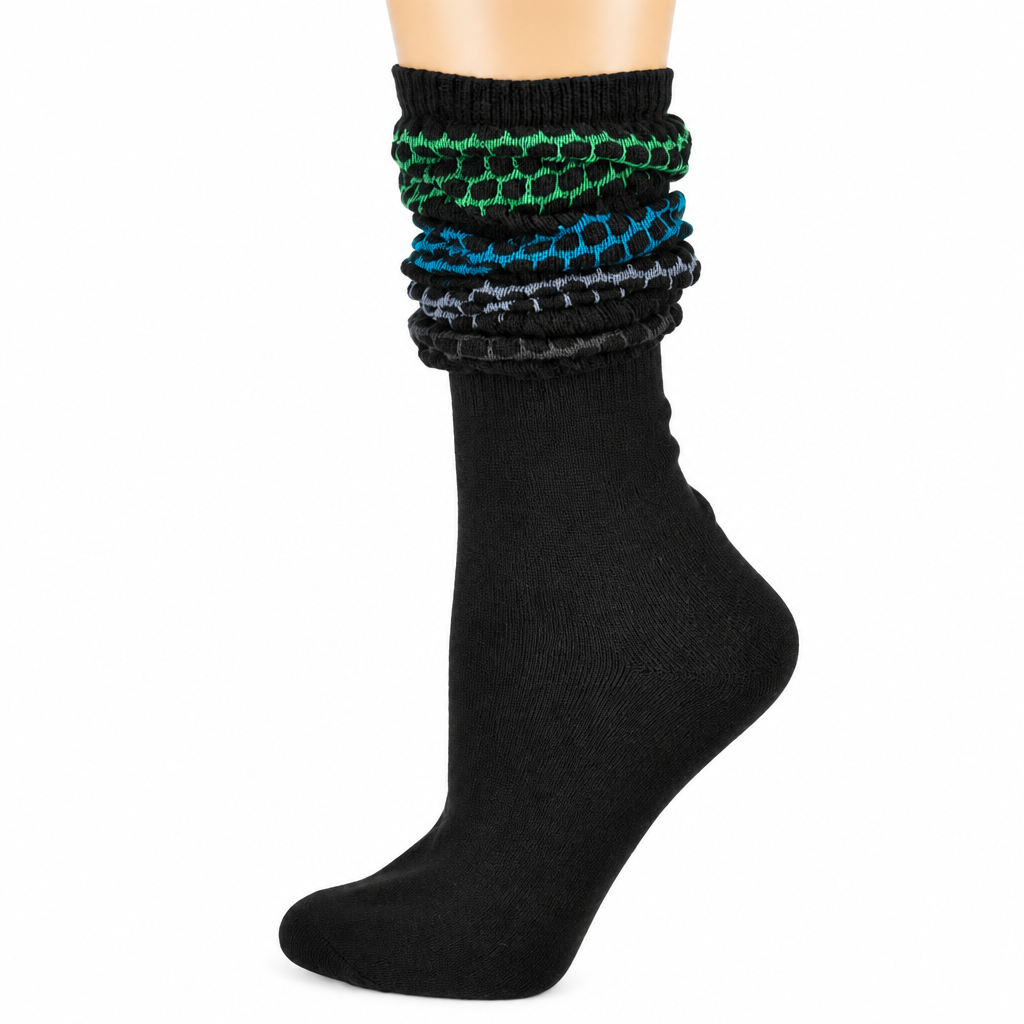 Women’s Organic Cotton Honeycomb Knee High & Slouch Socks – 1, 2 or 3 Pair