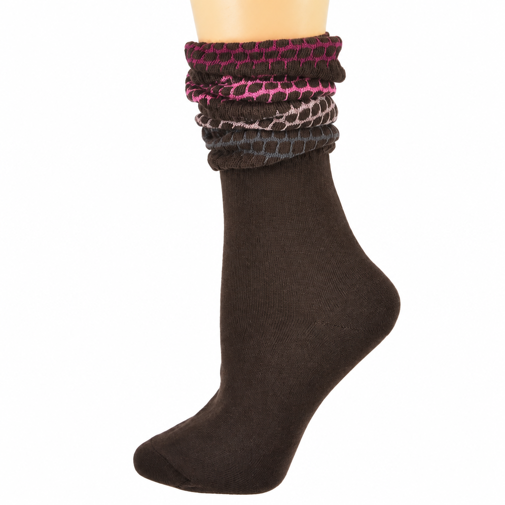 Women’s Organic Cotton Honeycomb Knee High & Slouch Socks – 1, 2 or 3 Pair
