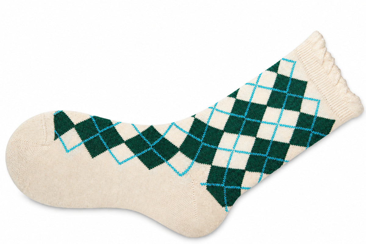Women's Sparkly Cotton Argyle Crew Socks 2 - Pair Packs - Wear Sierra