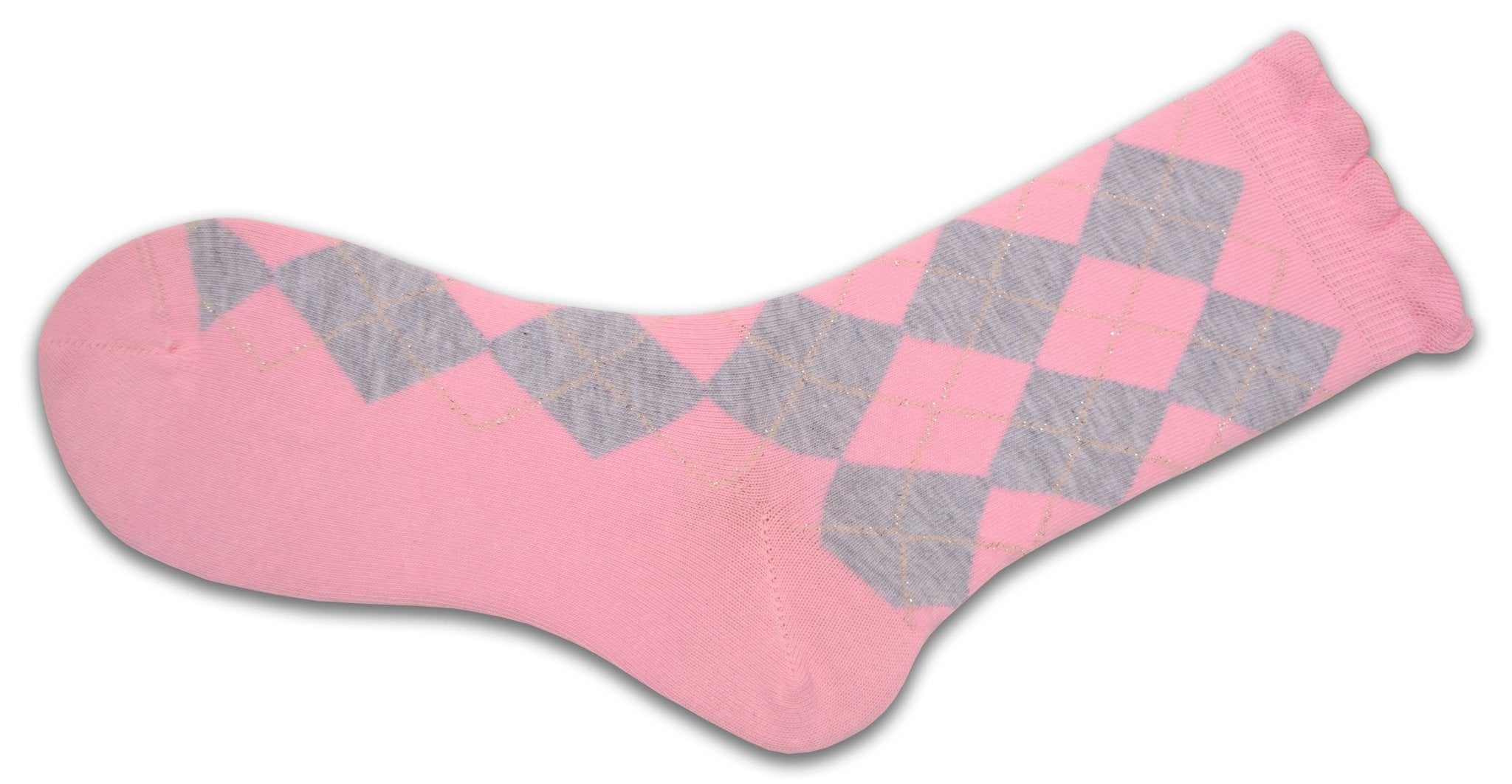 Women's Sparkly Cotton Argyle Crew Socks 2 - Pair Packs - Wear Sierra