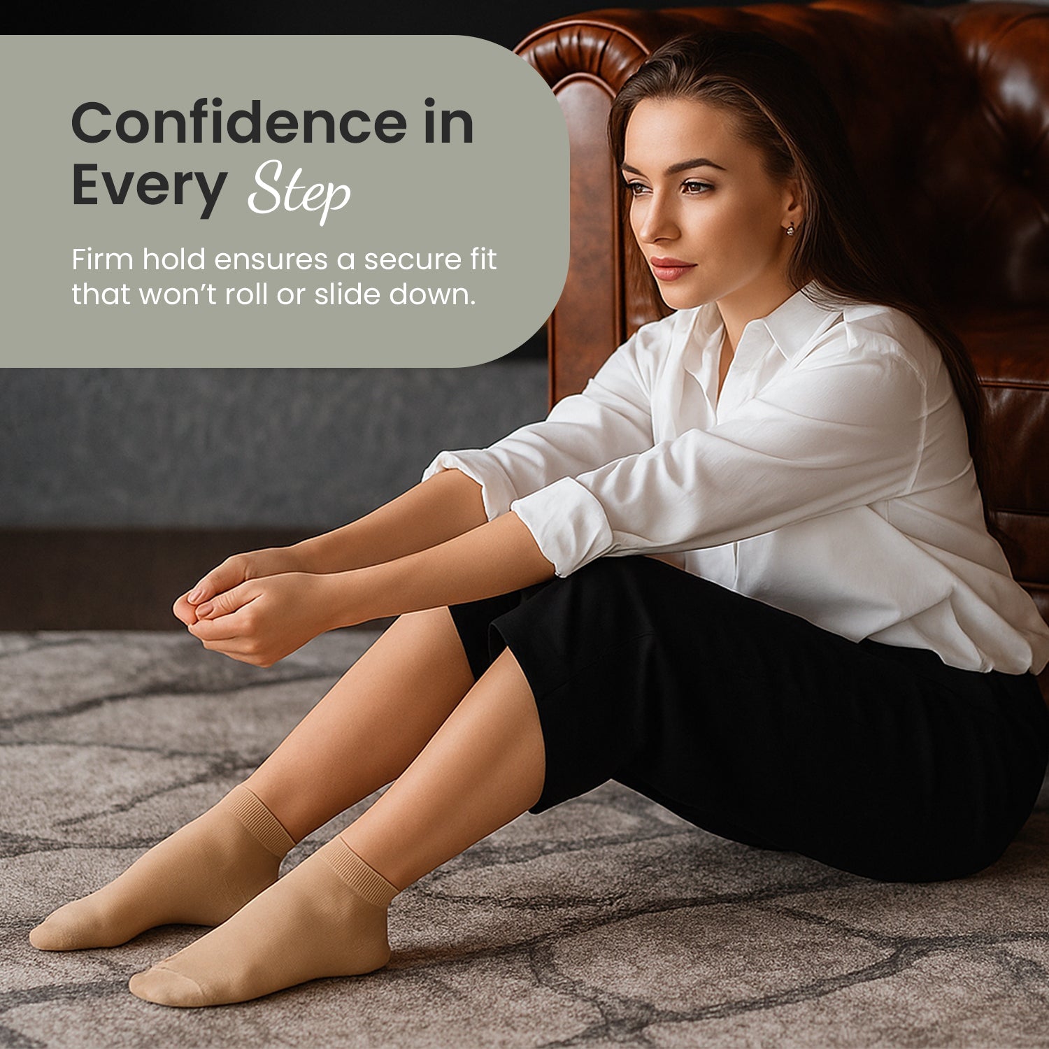 Women's Stay-Up Nylon Ankle Highs Regular and Queen Sizes in 6-Pair Packs - Wear Sierra
