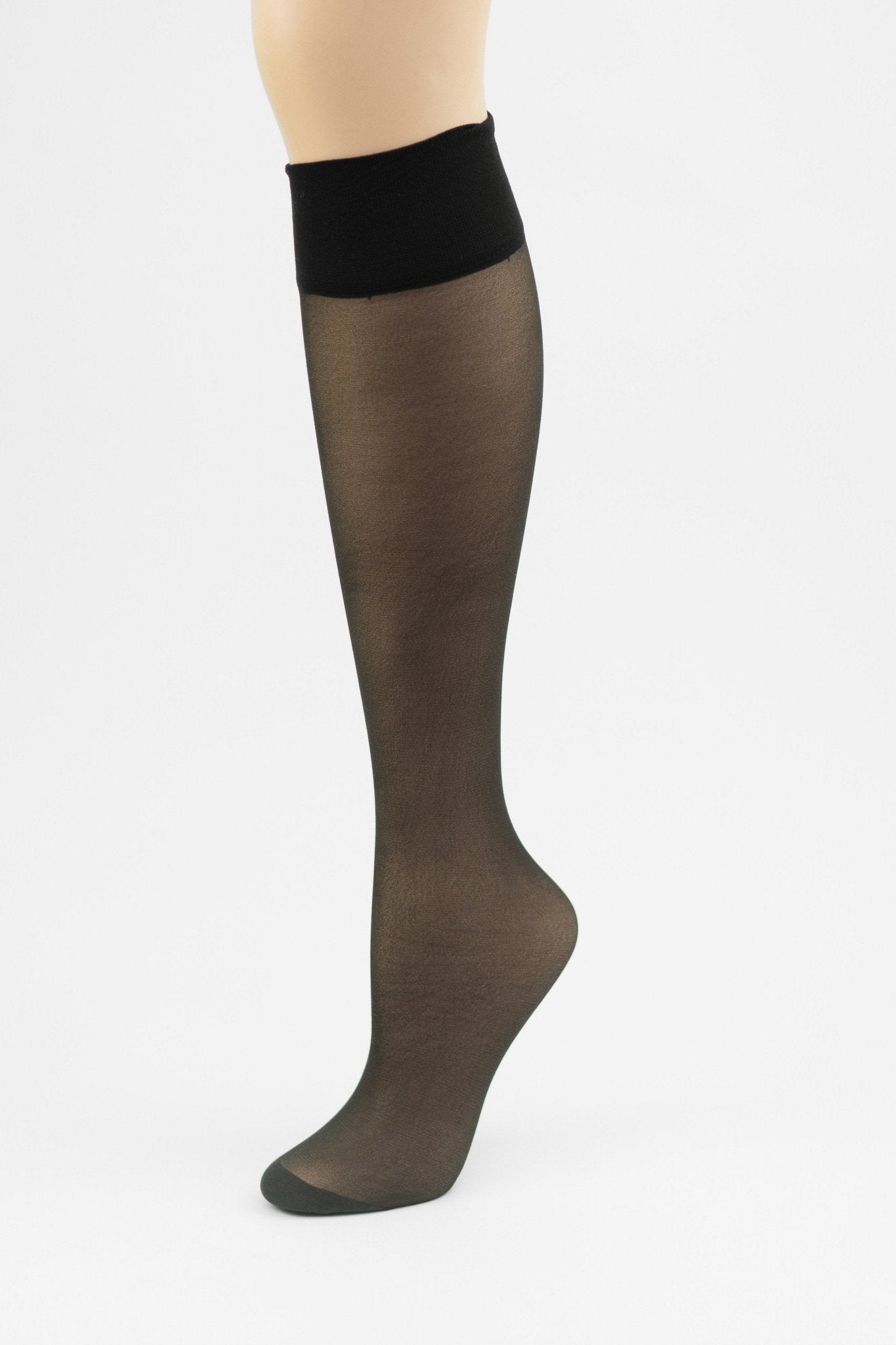 Women's Stay-Up Nylon Knee Highs Queen Plus 6 Pair Packs - Wear Sierra