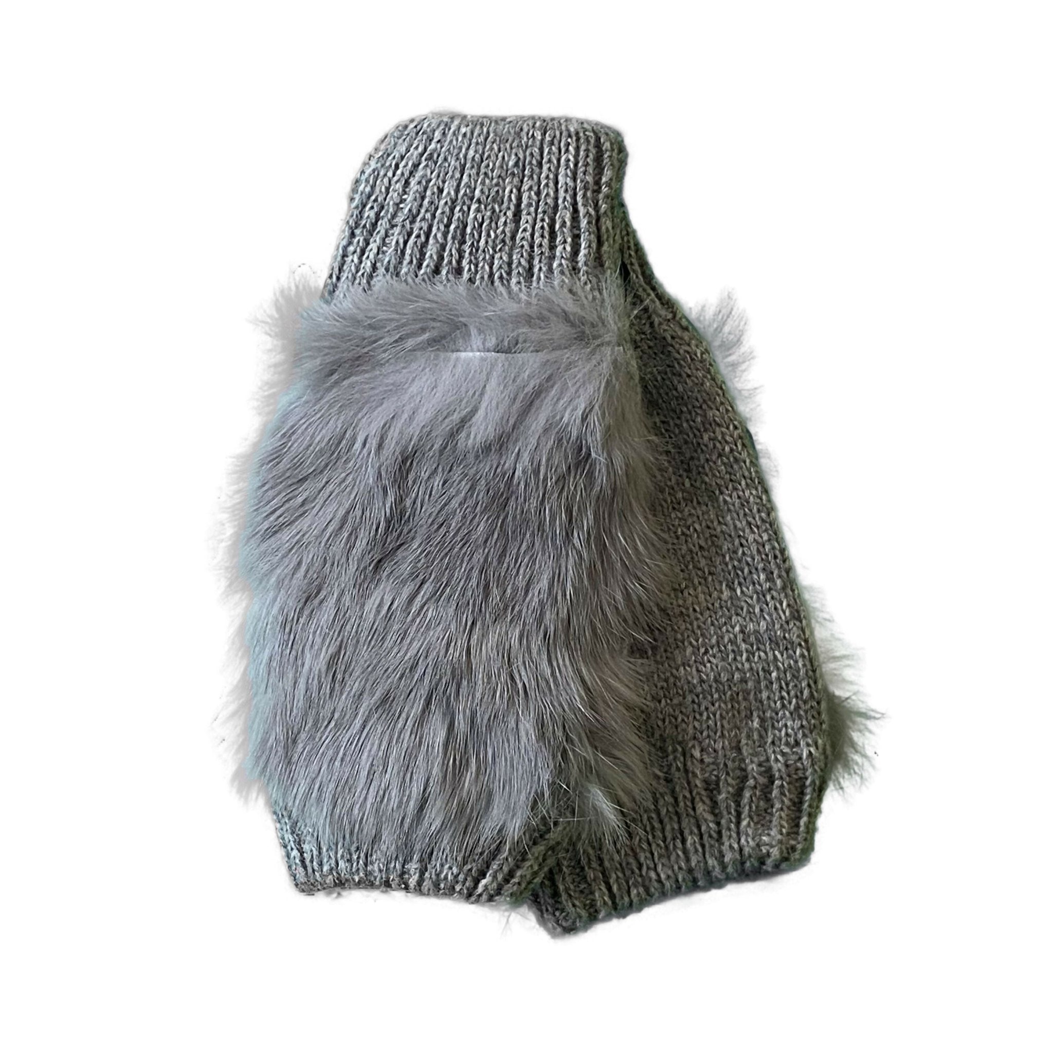 Women's Stylish Furry Fingerless Gloves for Driving, Half Gloves for Office, Computer Work, Gloves for Long Nails - Wear Sierra