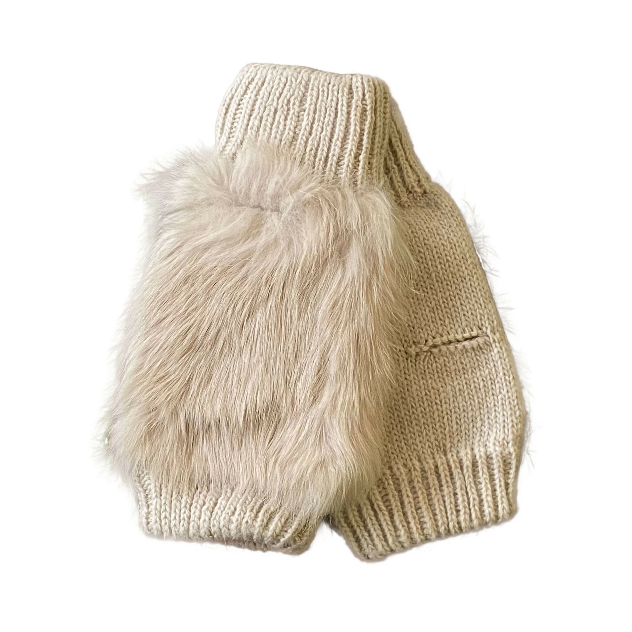 Women's Stylish Furry Fingerless Gloves for Driving, Half Gloves for Office, Computer Work, Gloves for Long Nails - Wear Sierra