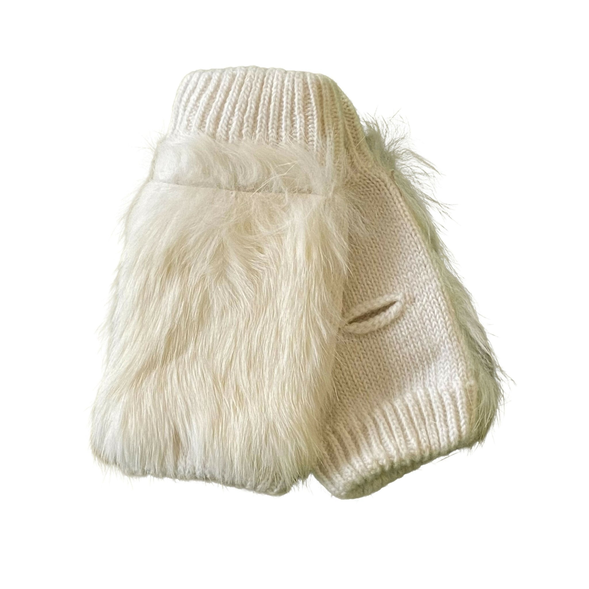 Women's Stylish Furry Fingerless Gloves for Driving, Half Gloves for Office, Computer Work, Gloves for Long Nails - Wear Sierra