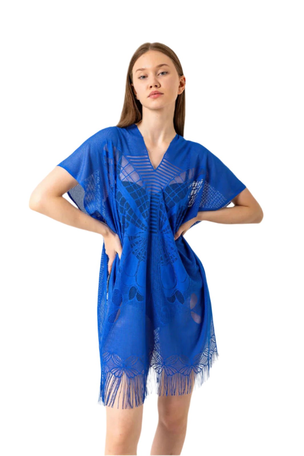 Women's Summer Wear, Beach Cover-Up in Pretty Butterfly Pattern, Beach Pool and Cruise Wear - Wear Sierra