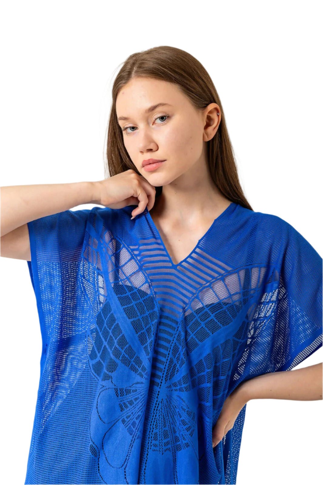 Women's Summer Wear, Beach Cover-Up in Pretty Butterfly Pattern, Beach Pool and Cruise Wear - Wear Sierra