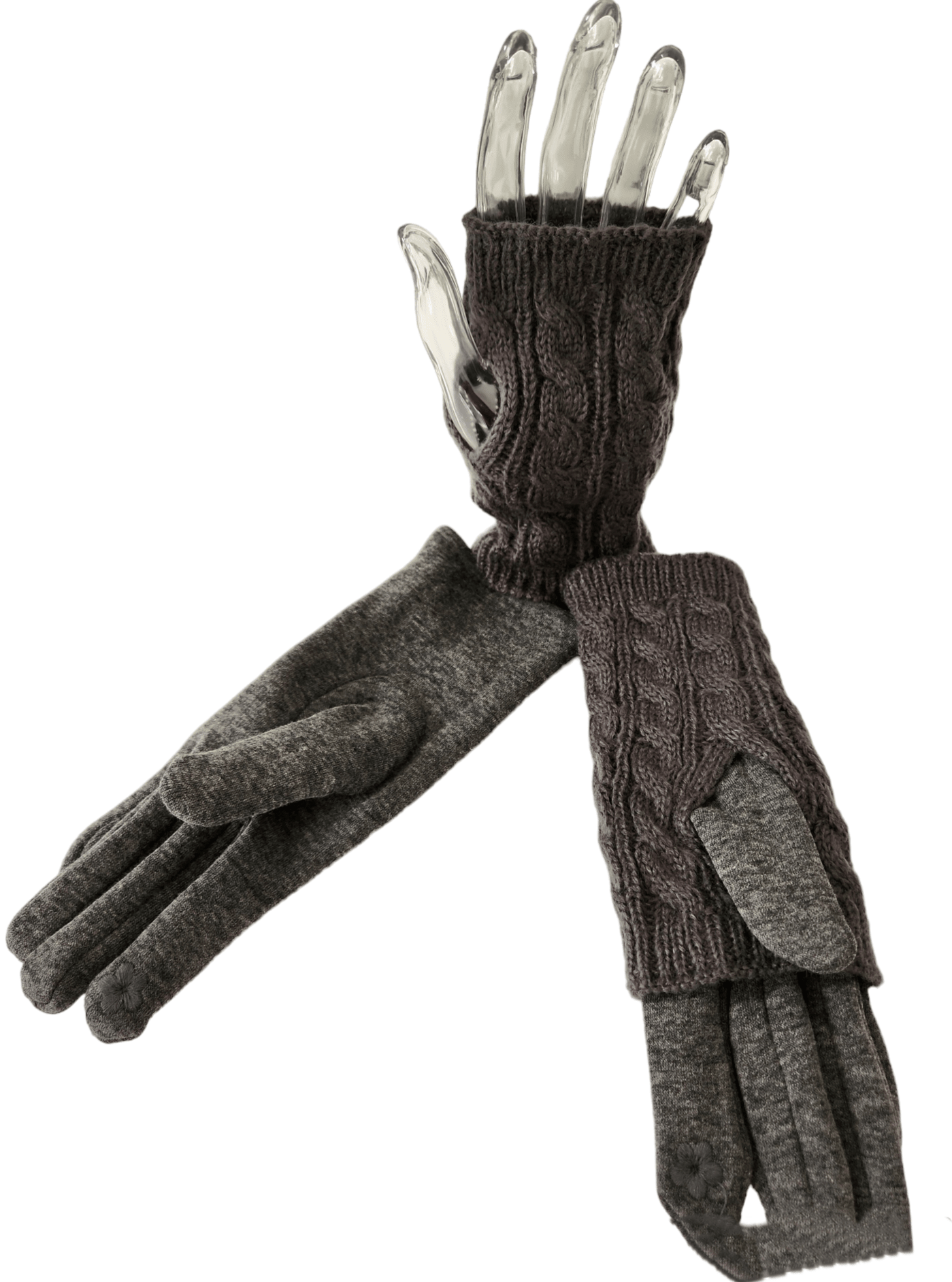 Women's Touchscreen Texting Gloves in Cable Knit and Furry Lining Comfort for Your Hands - Wear Sierra
