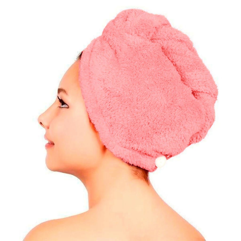 Women's Twist Hair Towel Wrap With Button, 4 Pack Set, 2 Pack Set, Super Absorbent, Quick Dry - Wear Sierra