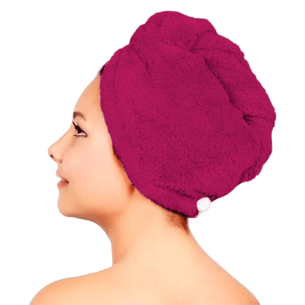 Women's Twist Hair Towel Wrap With Button, 4 Pack Set, 2 Pack Set, Super Absorbent, Quick Dry - Wear Sierra