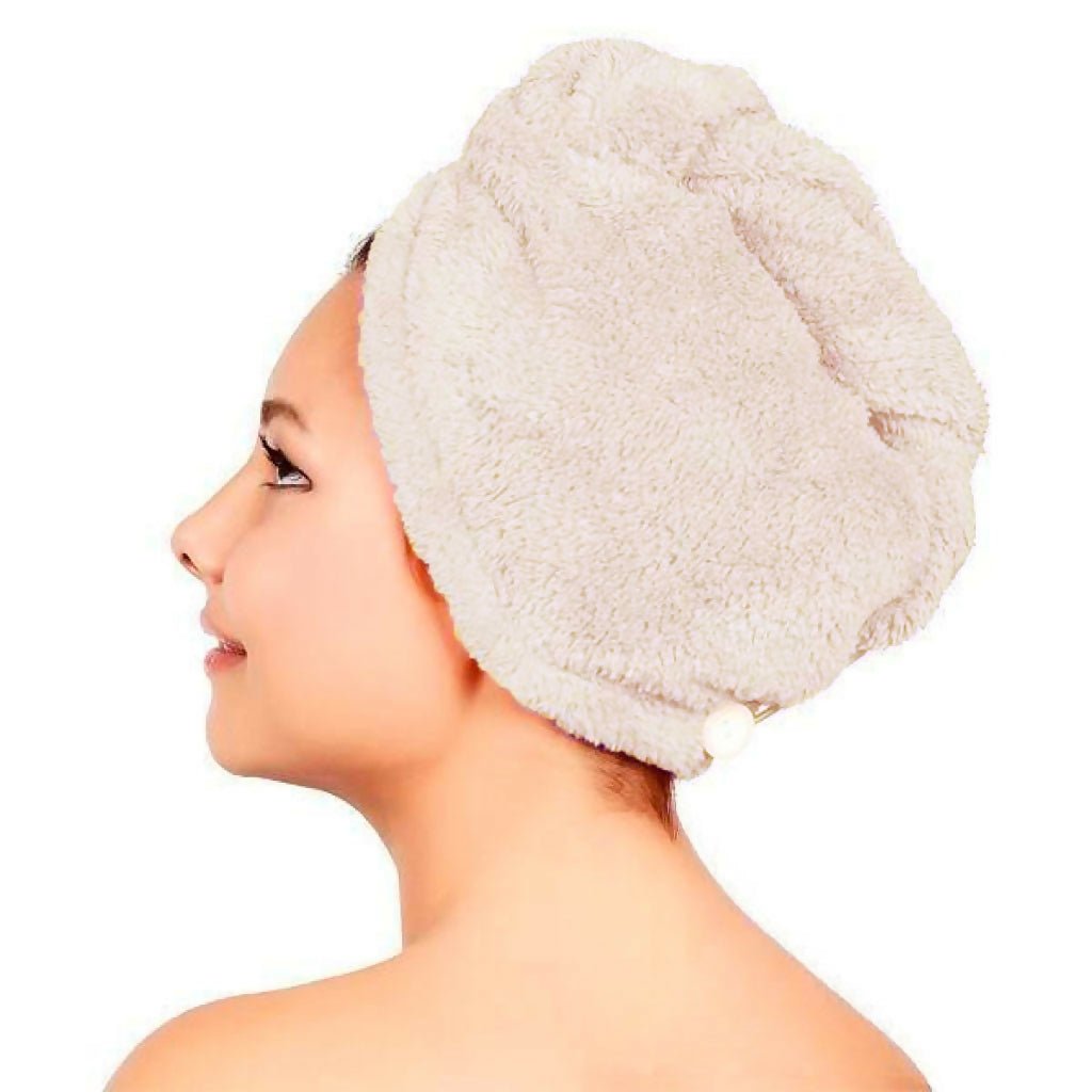 Women's Twist Hair Towel Wrap With Button, 4 Pack Set, 2 Pack Set, Super Absorbent, Quick Dry - Wear Sierra