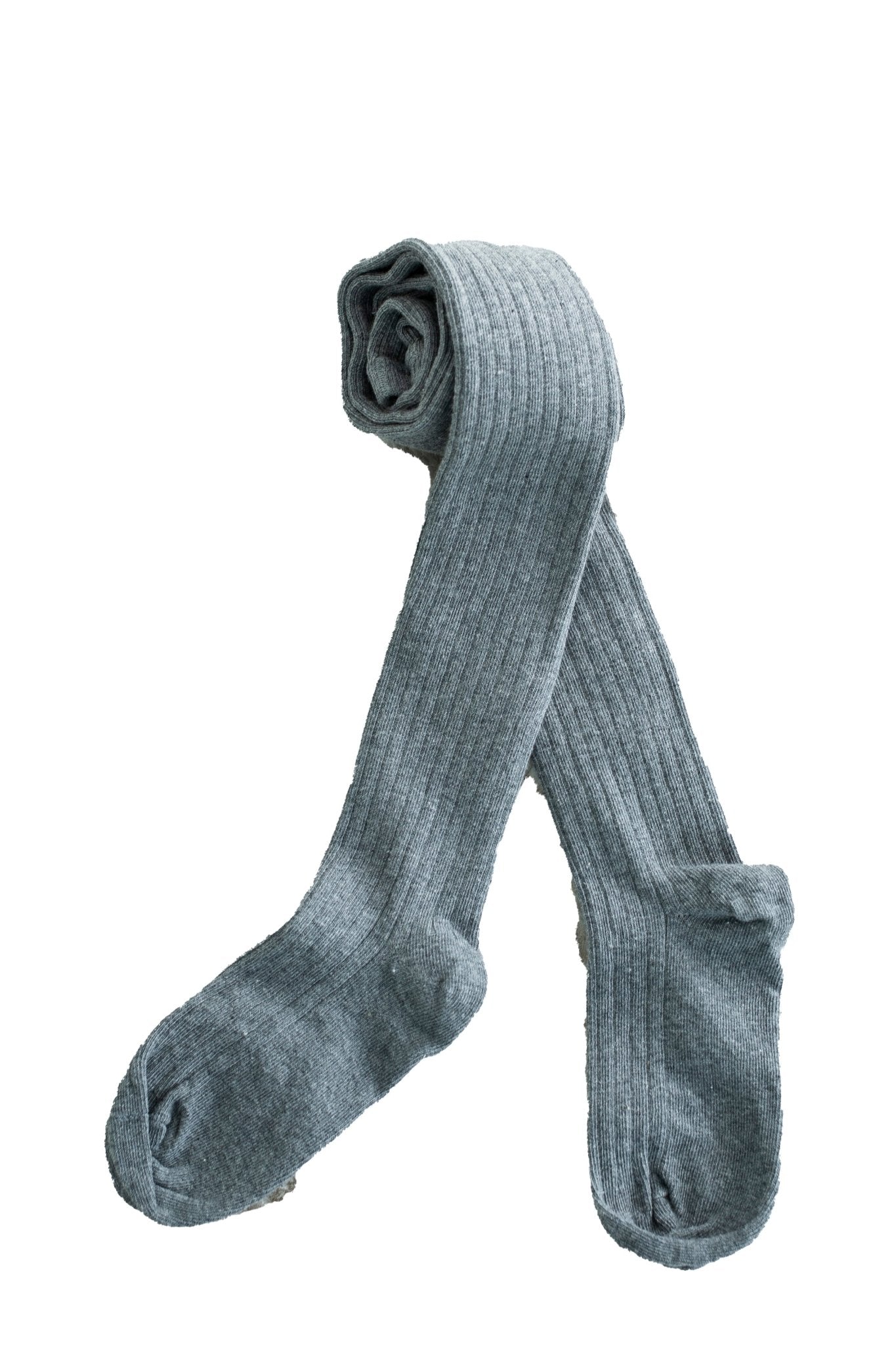 Young Girls and Tweens Combed Cotton Ribbed Tights, School Uniform Seamless Toe Comfortable All-Day Wear - Wear Sierra