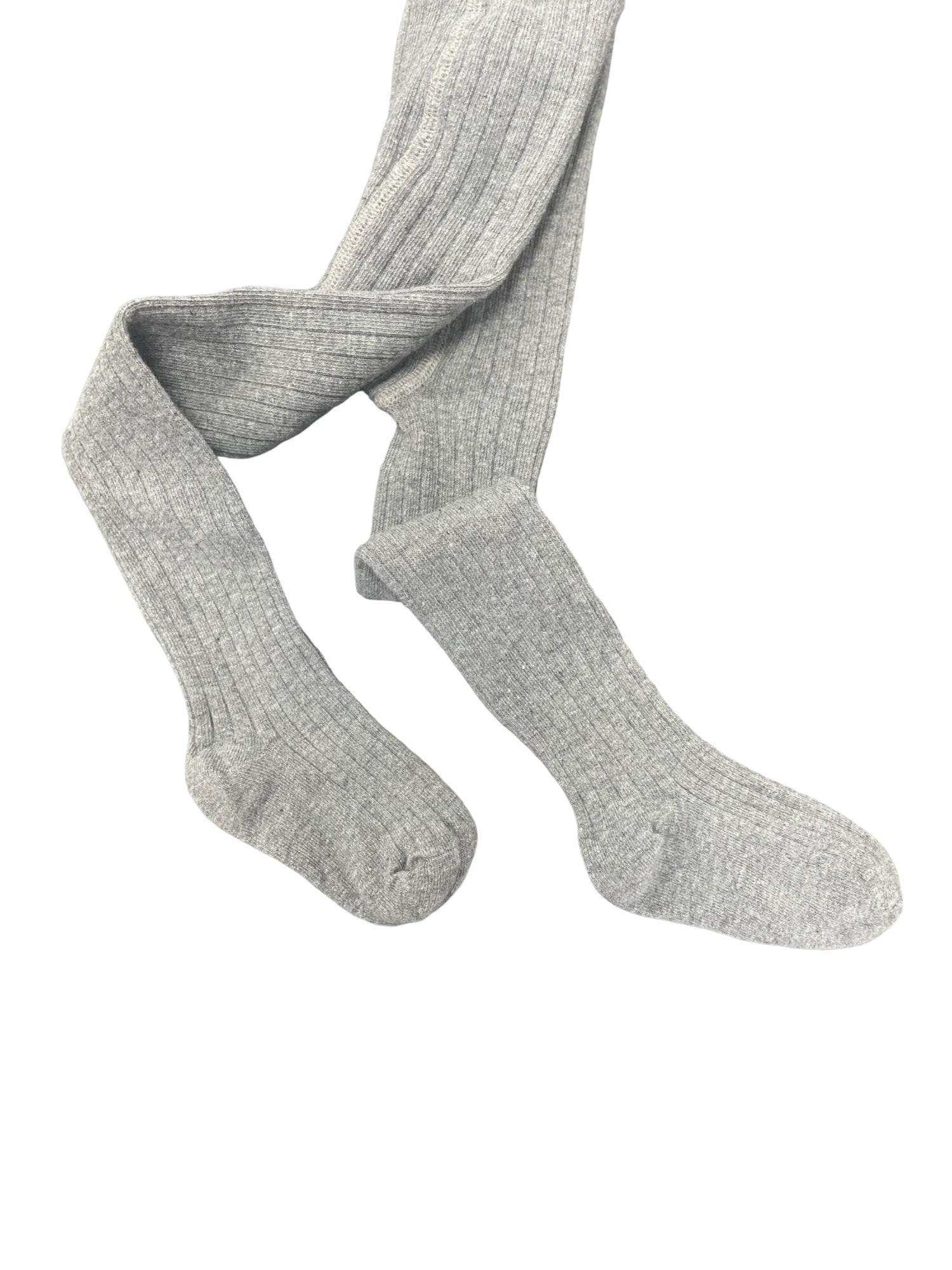 Young Girls and Tweens Combed Cotton Ribbed Tights, School Uniform Seamless Toe Comfortable All-Day Wear - Wear Sierra
