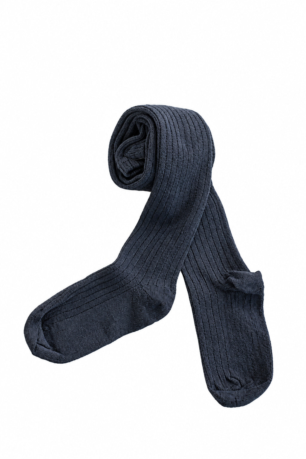 Young Girls and Tweens Combed Cotton Ribbed Tights, School Uniform Seamless Toe Comfortable All-Day Wear - Wear Sierra