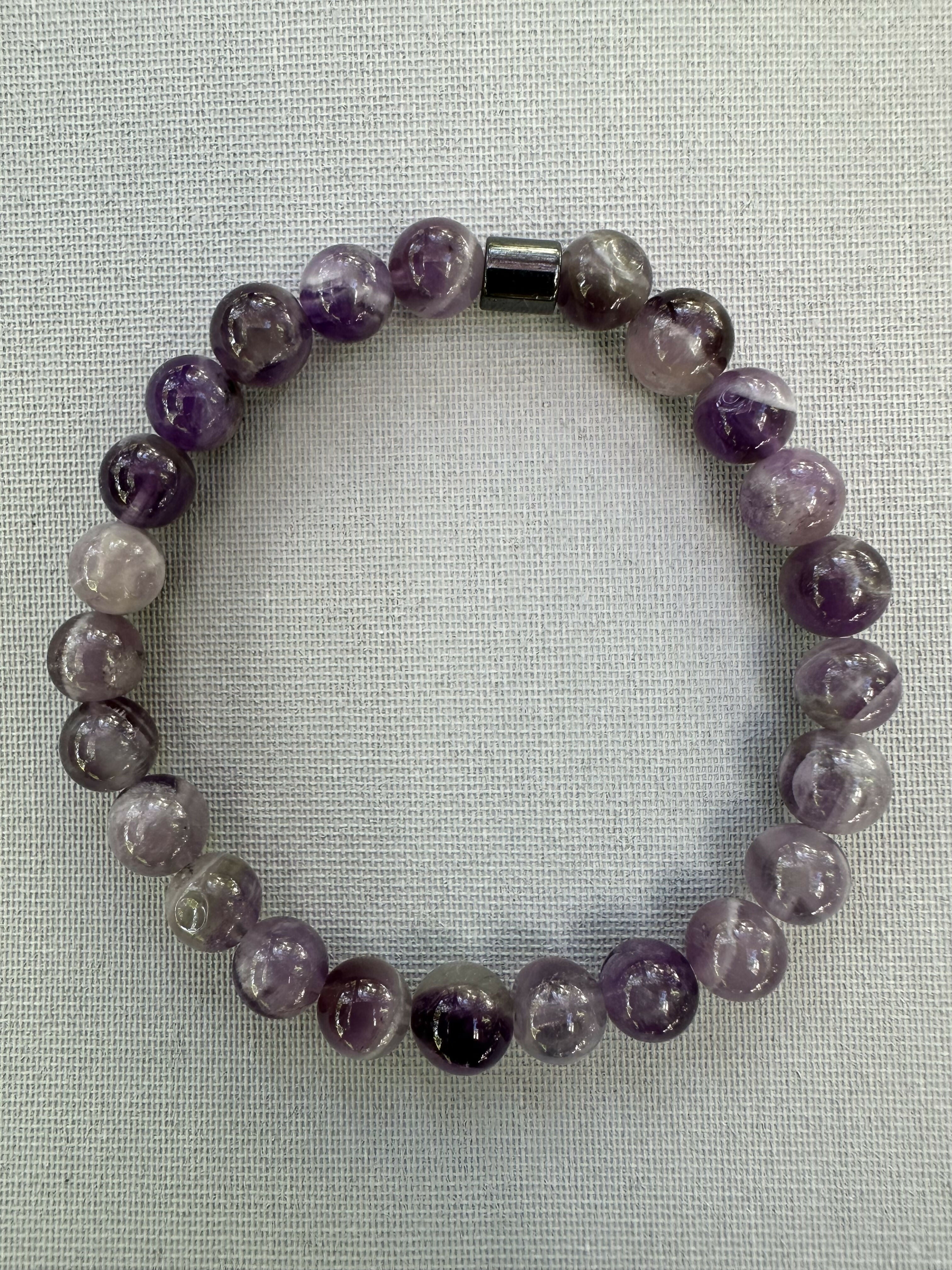 Amethyst Natural Stone Bracelet with Matching Necklace
