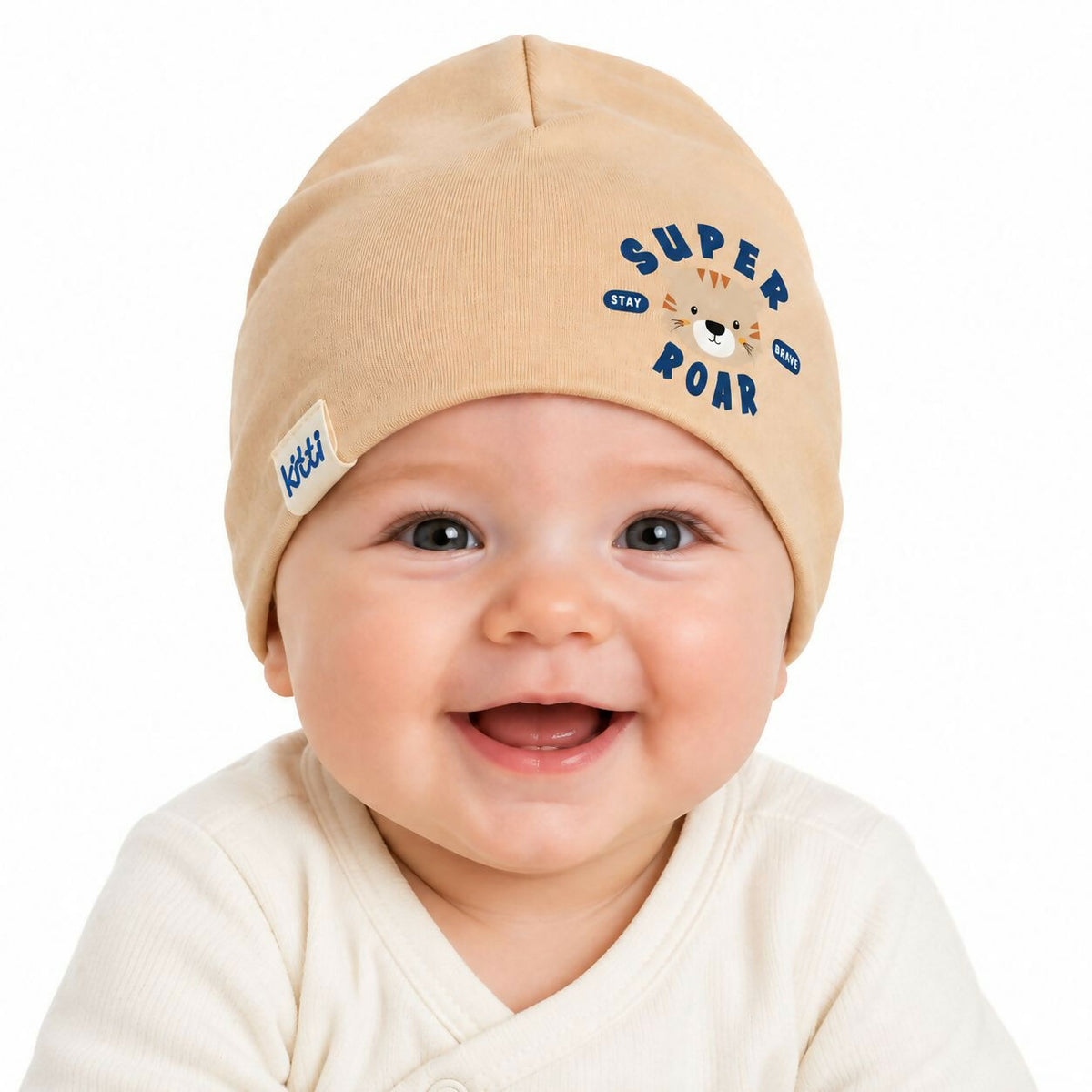 Infant Cotton Beanie For Spring and Winter- For Baby Boys( 0-18 months)