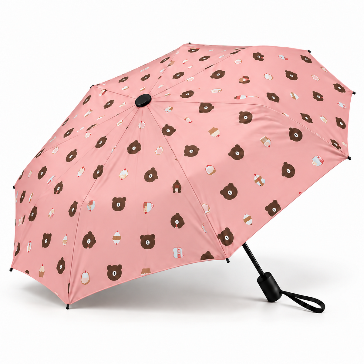 Compact Folding Travel Umbrella, 37.8-Inch Canopy, Portable Rain Umbrella for Women, Men and Kids