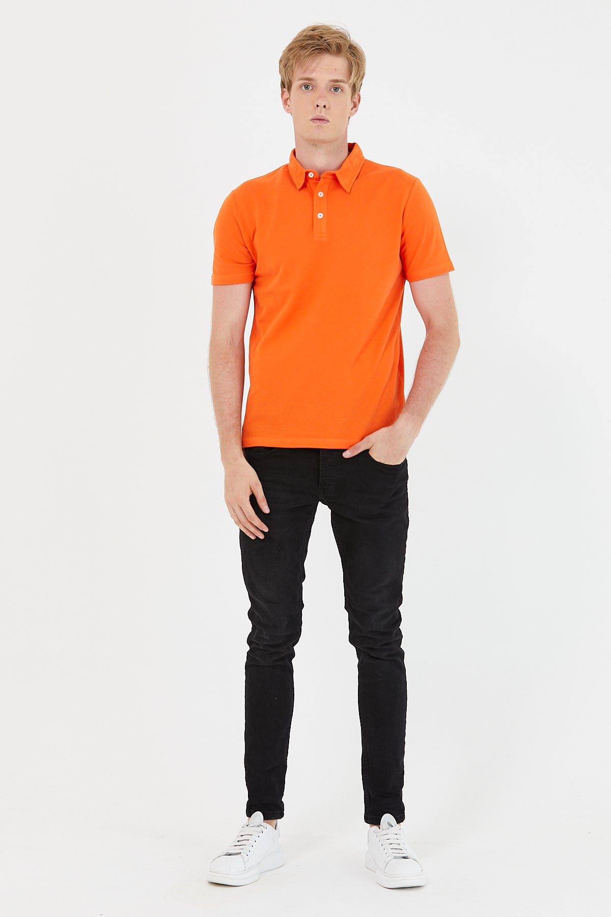 Men's Polo Quick Dry 3-Button Short Sleeve Cotton T-Shirts, Solid Color T-Shirt