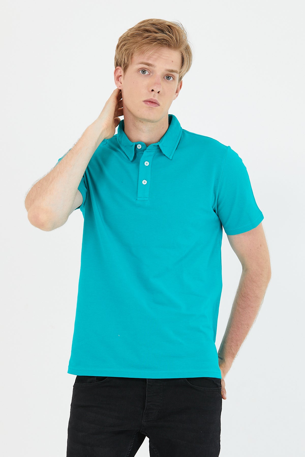 Men's Polo Shirt - 3 Button Performance Polo, 100% Cotton Men's Polo Shirt - Wear Sierra