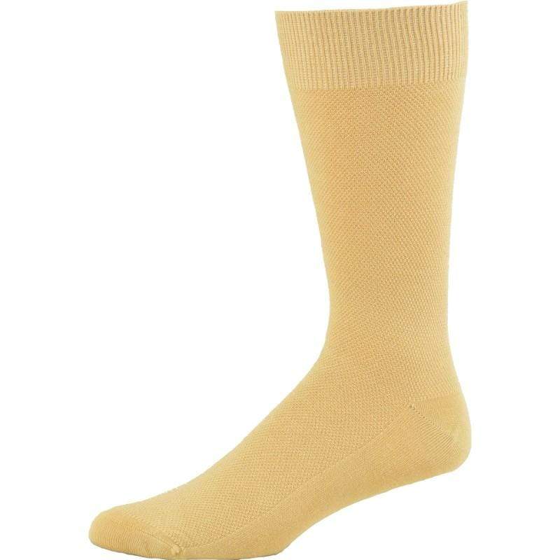Bamboo Solid Mesh Patterned Crew Socks M111D105