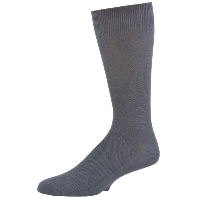 Bamboo Solid Mesh Patterned Crew Socks M111D105