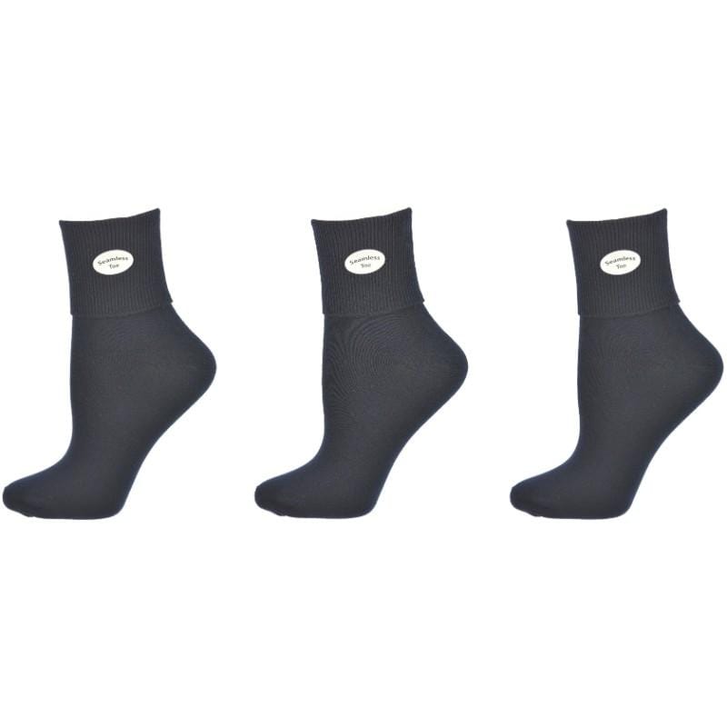 Classic Ribbed Single Cuff Pima Cotton 3 Pairs Pack School Uniform Socks