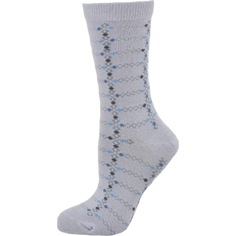 Women's Cotton Geometric Pattern Crew Sock W221SM
