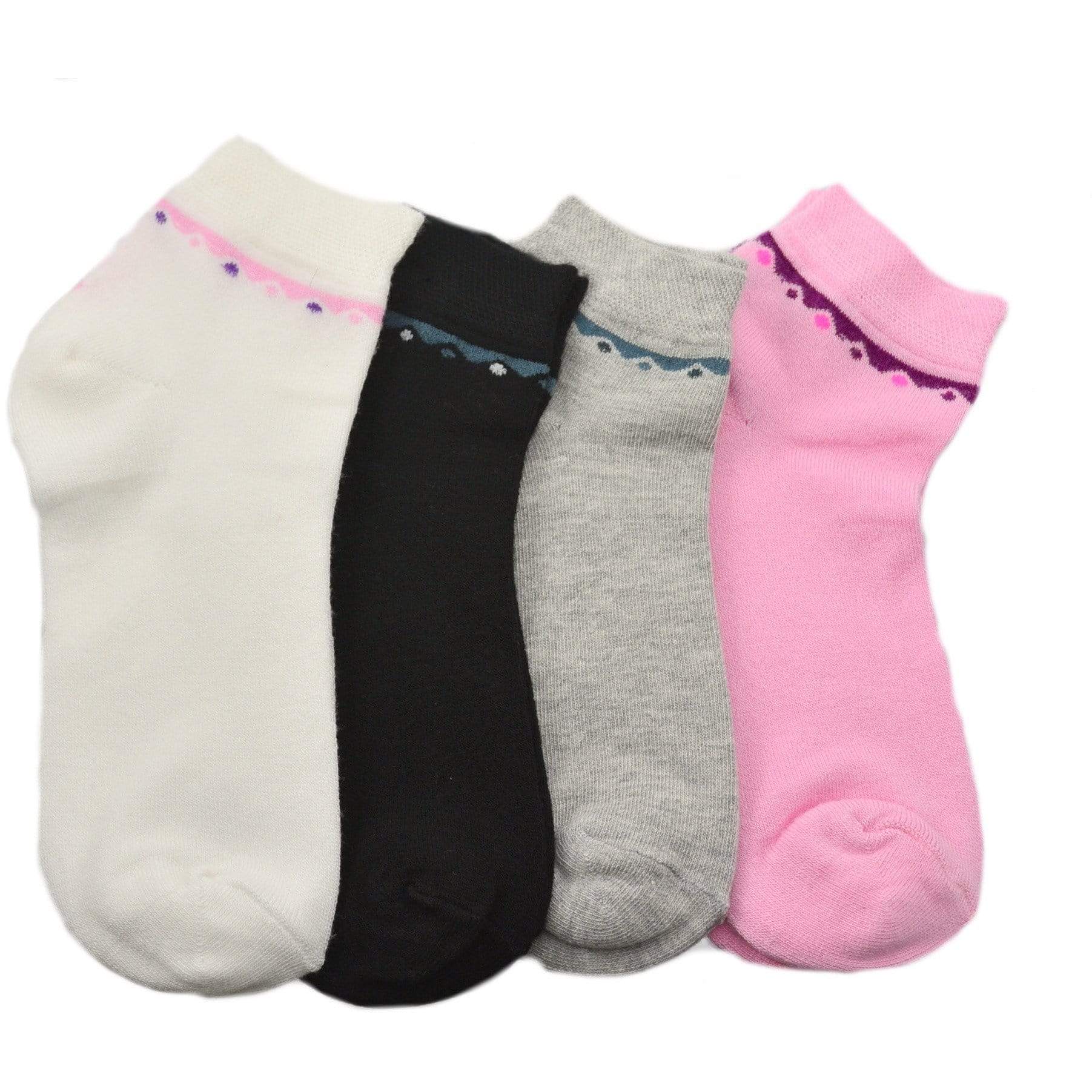 Bamboo Low Cut Socks, 4 Pair Pack Multi Color Socks, No-Show Socks for Women