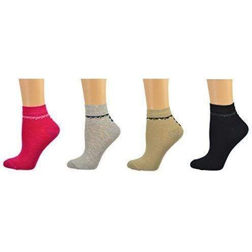 Bamboo Low Cut Socks, 4 Pair Pack Multi Color Socks, No-Show Socks for Women