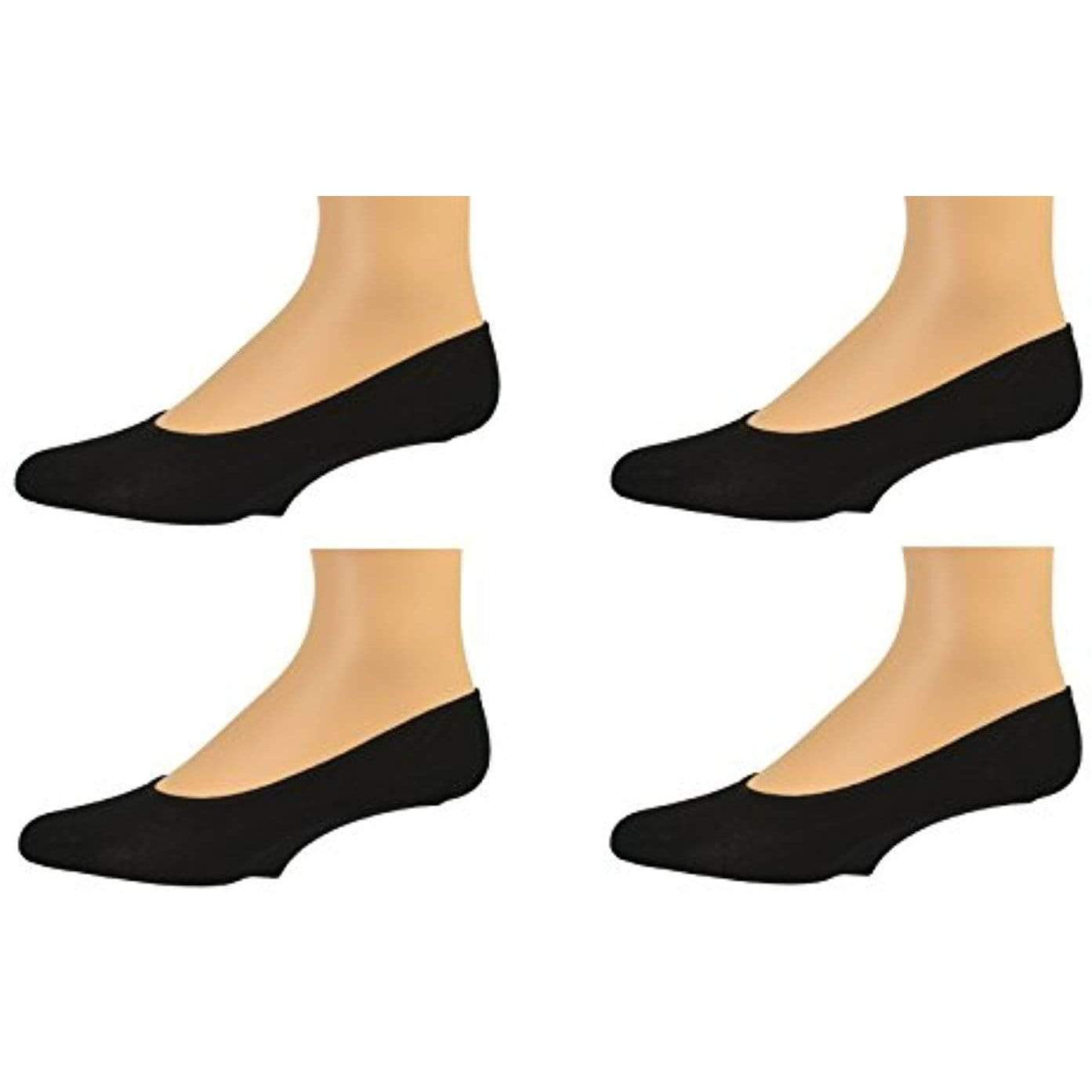 Women Premium Bamboo No Show Low-Cut Seamless Toe liners Socks-4 Pairs Pack