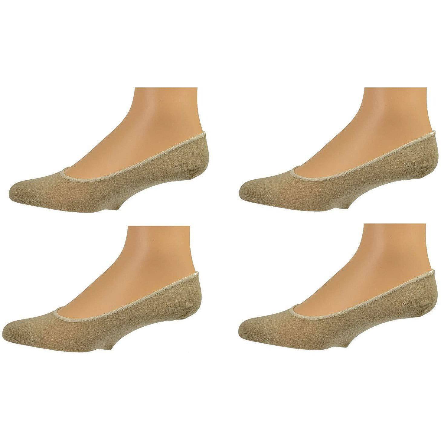 Women Premium Bamboo No Show Low-Cut Seamless Toe liners Socks-4 Pairs Pack
