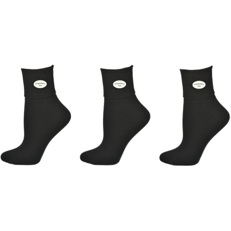 Classic Ribbed Single Cuff Pima Cotton 3 Pairs Pack School Uniform Socks