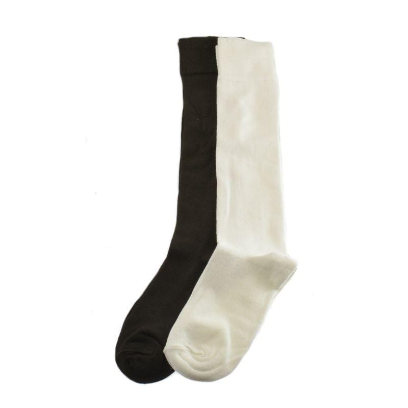 Classic Flat Knit Bamboo Knee Hi Socks 2 pair Pack W377