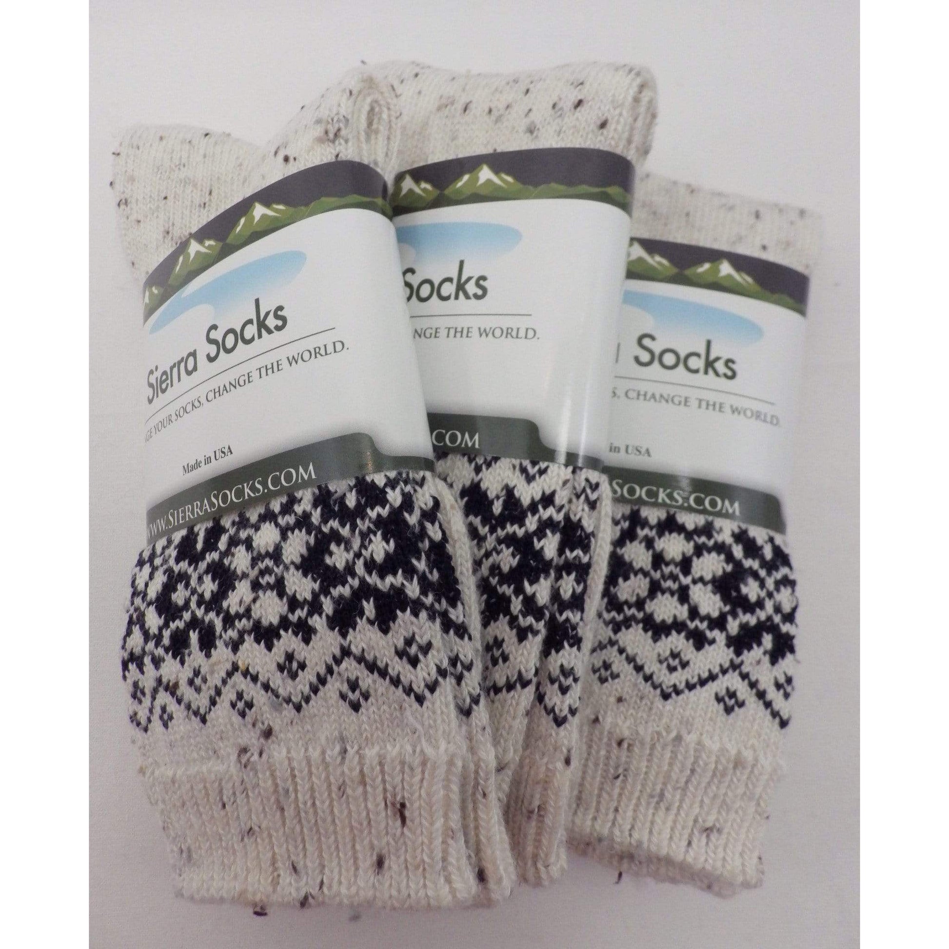 Weave Design Twisted Cotton Crew Socks