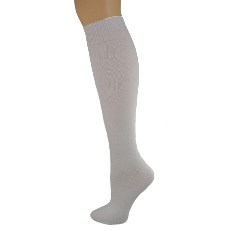 Classic Flat Knit Combed Cotton Knee High Socks 3 pair pack G7200