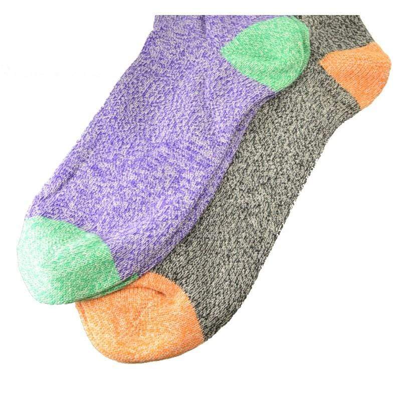 Twisted Marled Colorful Cotton Men Crew M5067