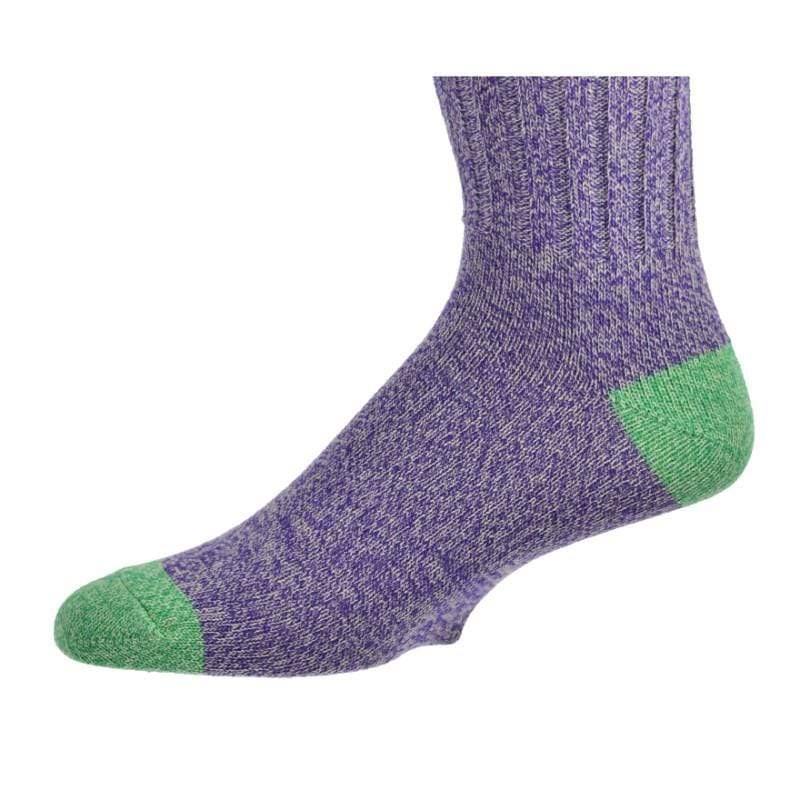 Twisted Marled Colorful Cotton Men Crew M5067