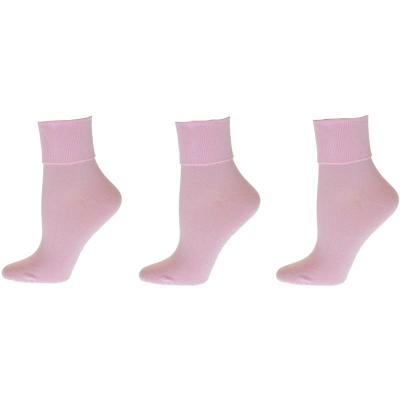 Turn Cuff Organic Cotton Seamless Toe 3 pair Pack W1211