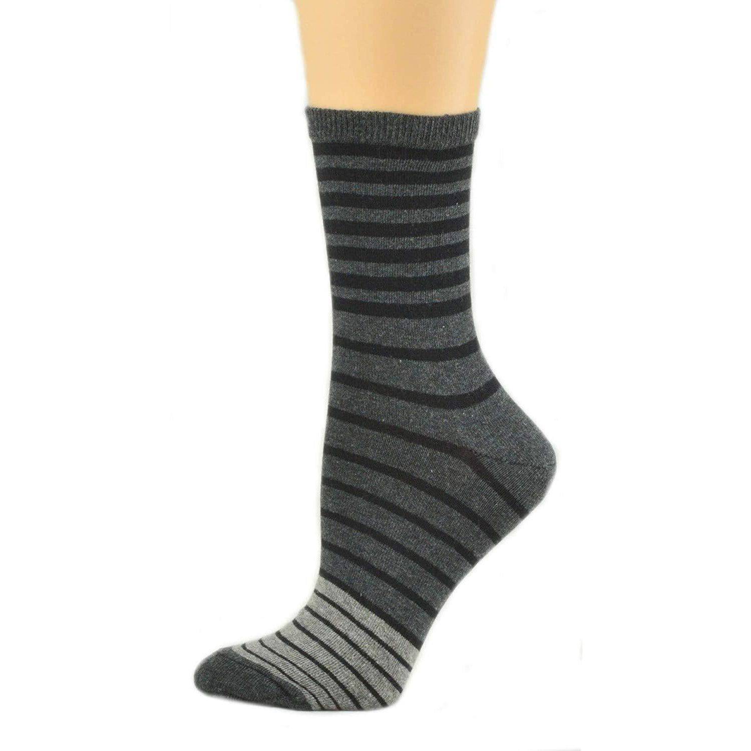 Sierra Socks Women's Striped Cotton 1 Pair or 3 Pair Pack Socks W89
