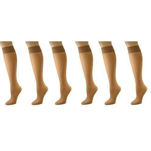 Sierra Socks Stay Up Knee Hi 6-Pair Pack Nylon Socks 4000