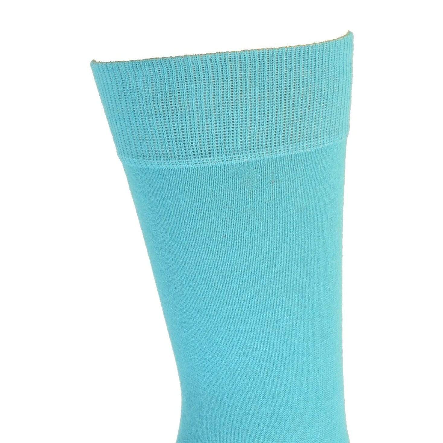 Sierra Socks Men's Crew Cotton Solid Vibrant Colorful Seamless Toe Socks 3 Pair Pack