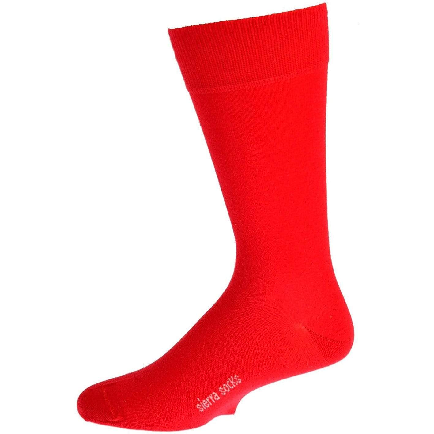 Sierra Socks Men's Crew Cotton Solid Vibrant Colorful Seamless Toe Socks 3 Pair Pack