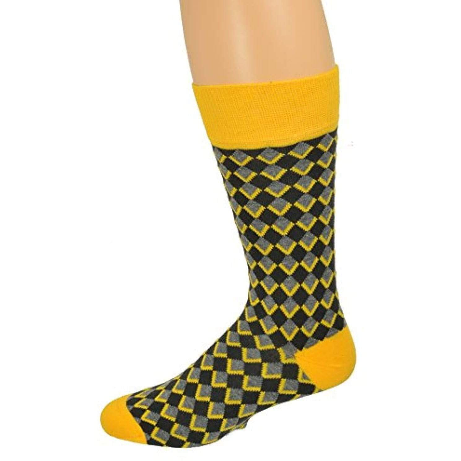 Sierra Socks Men's Casual Cotton Blend Fashion Design Mid Calf Dress Crew Socks, 2 or 3 Pairs