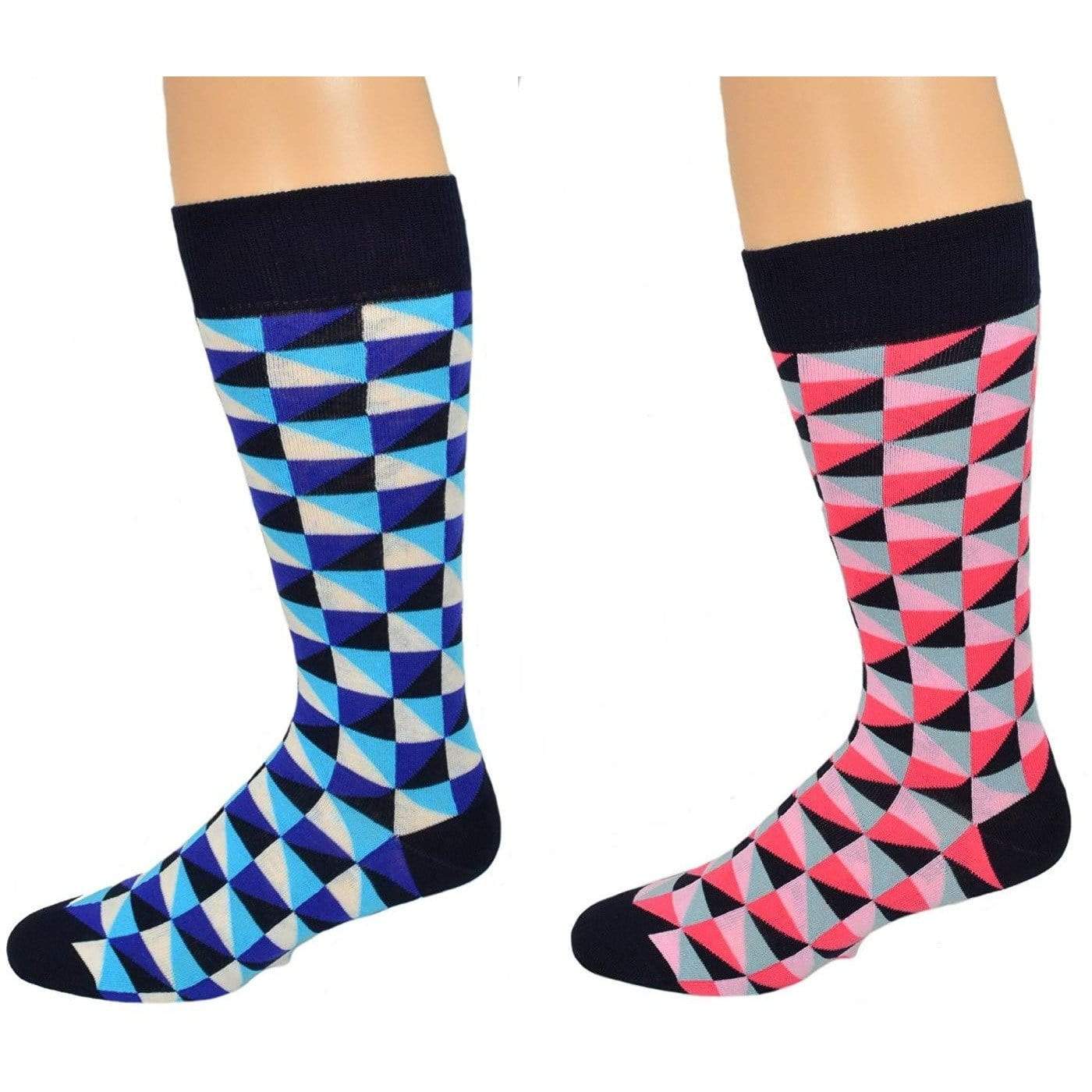 Sierra Socks Men's Casual Cotton Blend Fashion Design Mid Calf Dress Crew Socks, 2 or 3 Pairs