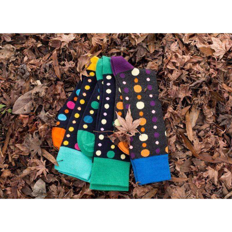 Polka Dot Pattern Colorful Crew Cotton Socks