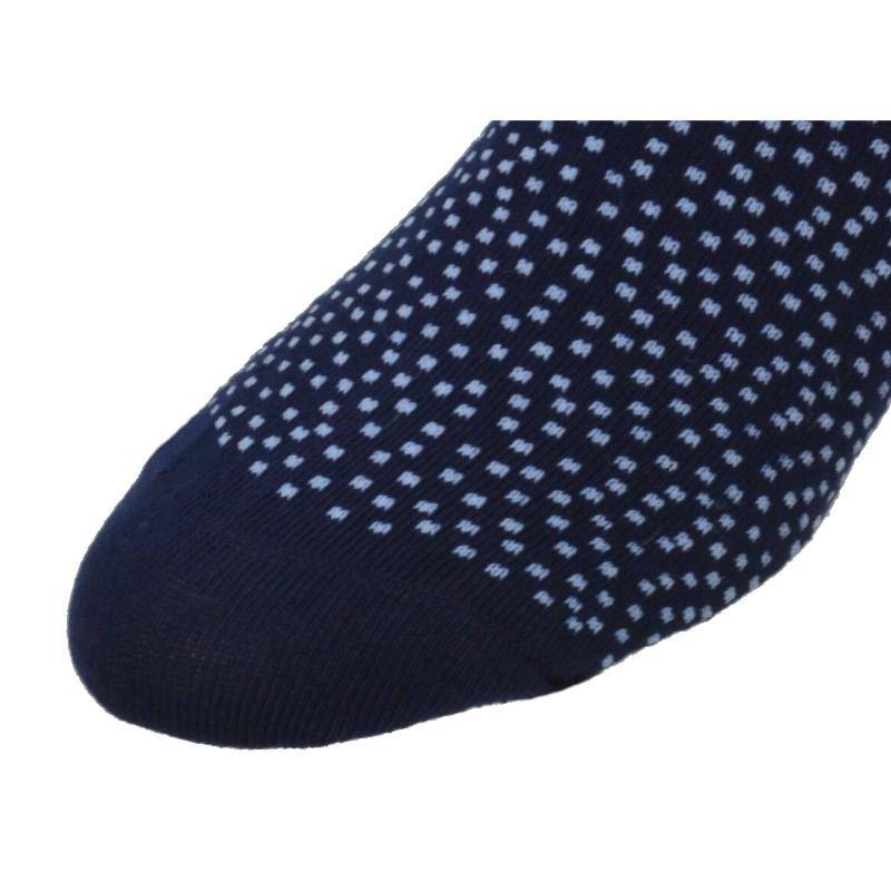 Pin Dot and Solid Pattern Combed Cotton 2 Pair Pack Socks M5700