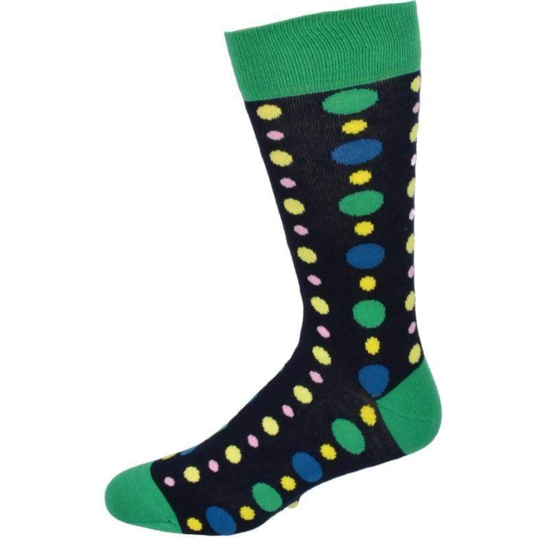 Polka Dot Pattern Colorful Crew Cotton Socks